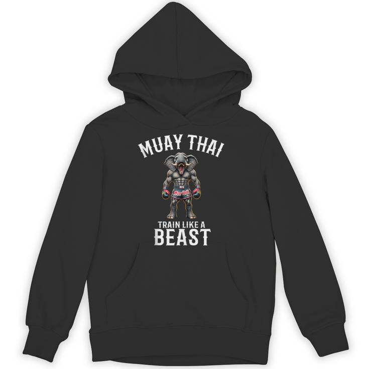 Muay Thai Elephant Kickboxing And Elephant Thai Unisex Hoodie