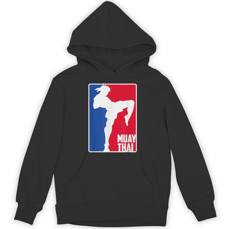 Muay Thai Fighter Retro Kickboxing Training MMA Unisex Hoodie