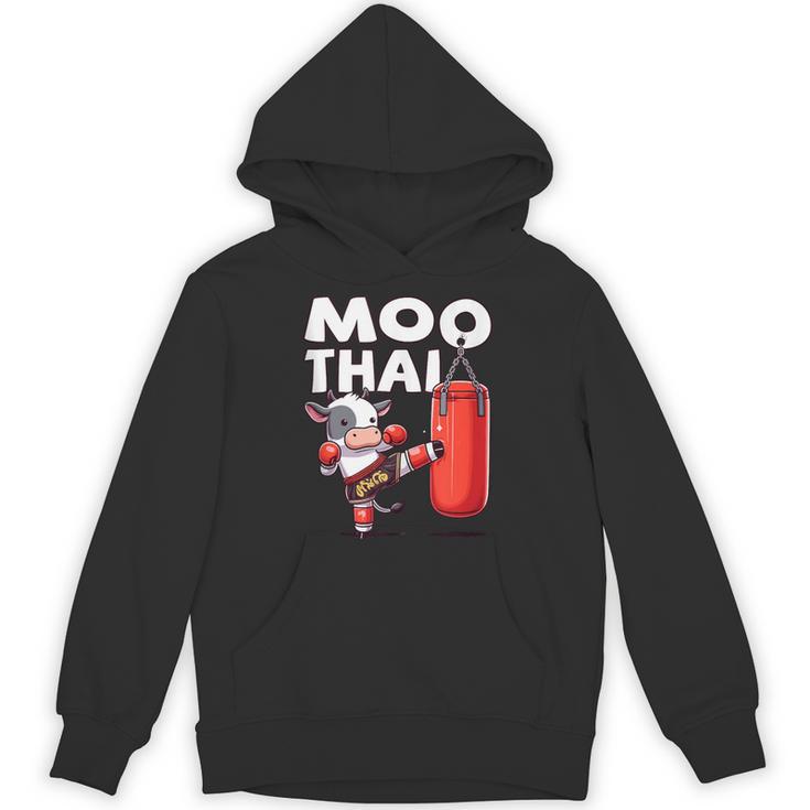 Muay Thai Moo Thai Thai Boxing For Youth Muay Thai Cow Unisex Hoodie