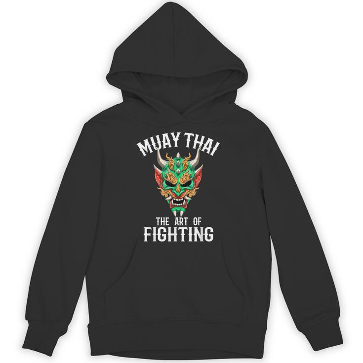 Muay Thai Oni Mask Thai Boxing And Kickboxing Unisex Hoodie