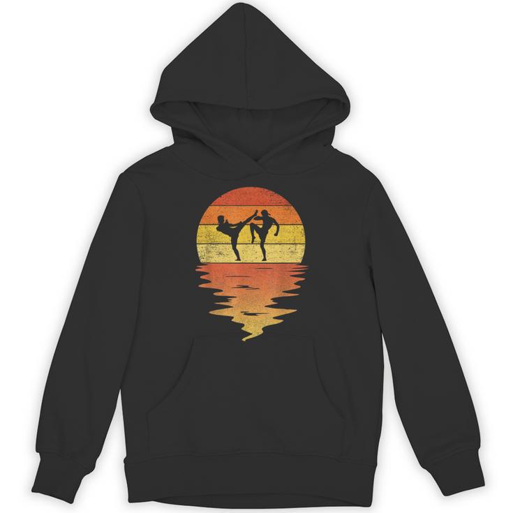 Muay Thai Shirt Retro Sunset 70s Vintage Muay Thai Unisex Hoodie