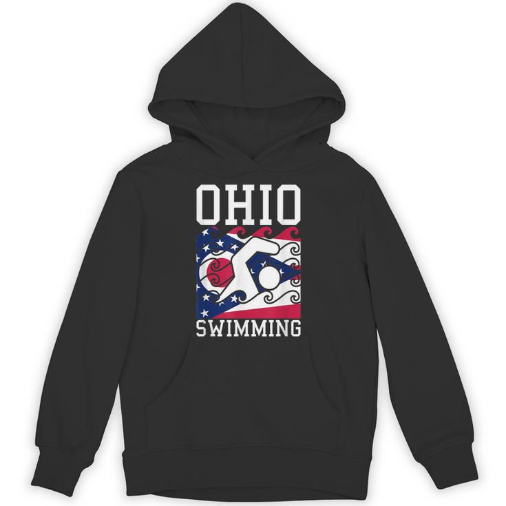 Ohio Flag Swimming Team Swim Swimmer US State Unisex Hoodie, trending gift