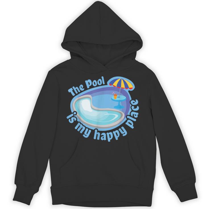 The Pool Is My Happy Place T Shirt Summer Swimming Tee Unisex Hoodie