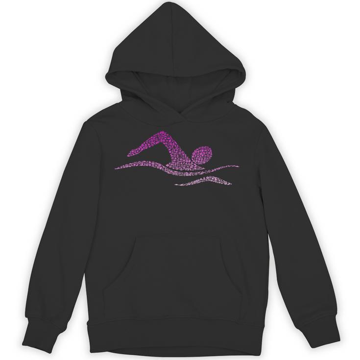 Silhouette Icon Swimmer Stuff Girls Swimming Unisex Hoodie