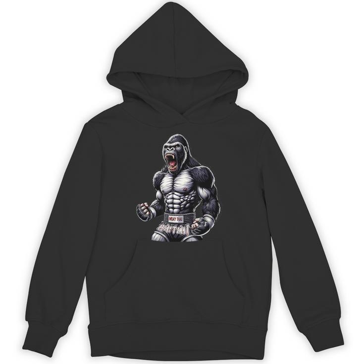 Strong Muay Thai Gorilla Thai Boxing And Fighting Unisex Hoodie