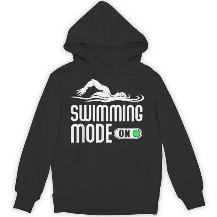 Swim Slogan Funny Swimming Mode On Swim Unisex Hoodie