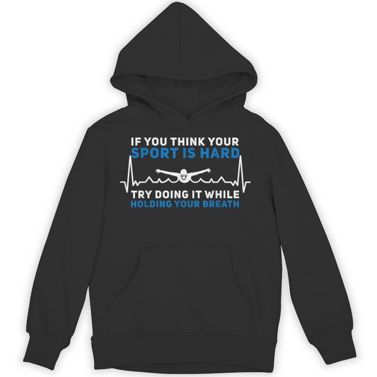 Swimming Apparel For Swim Team Heartbeat Swimmer Unisex Hoodie