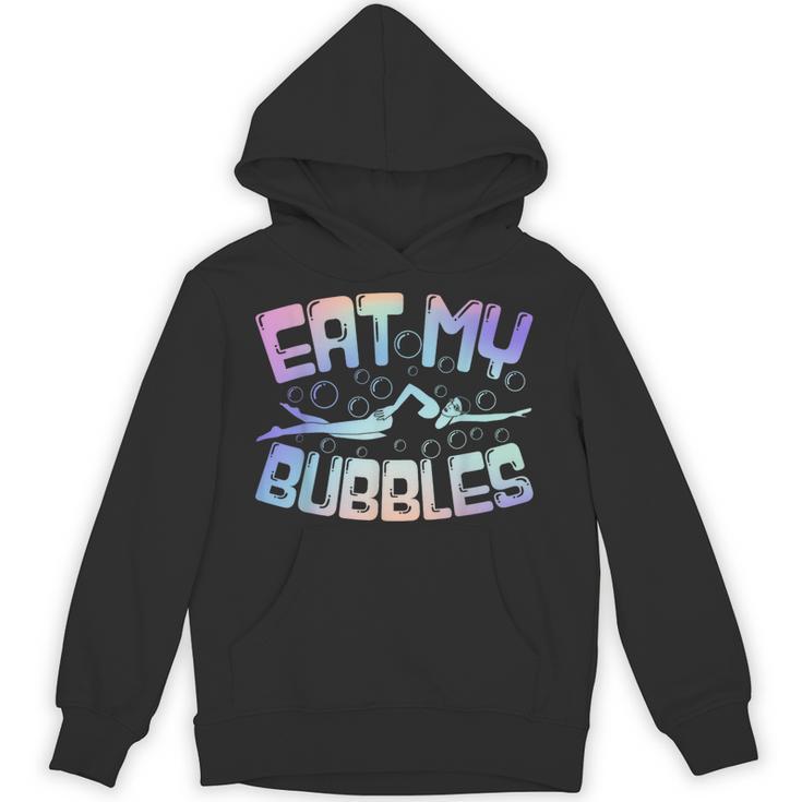 Swimming Eat My Bubbles Swim Watercolour Unisex Hoodie