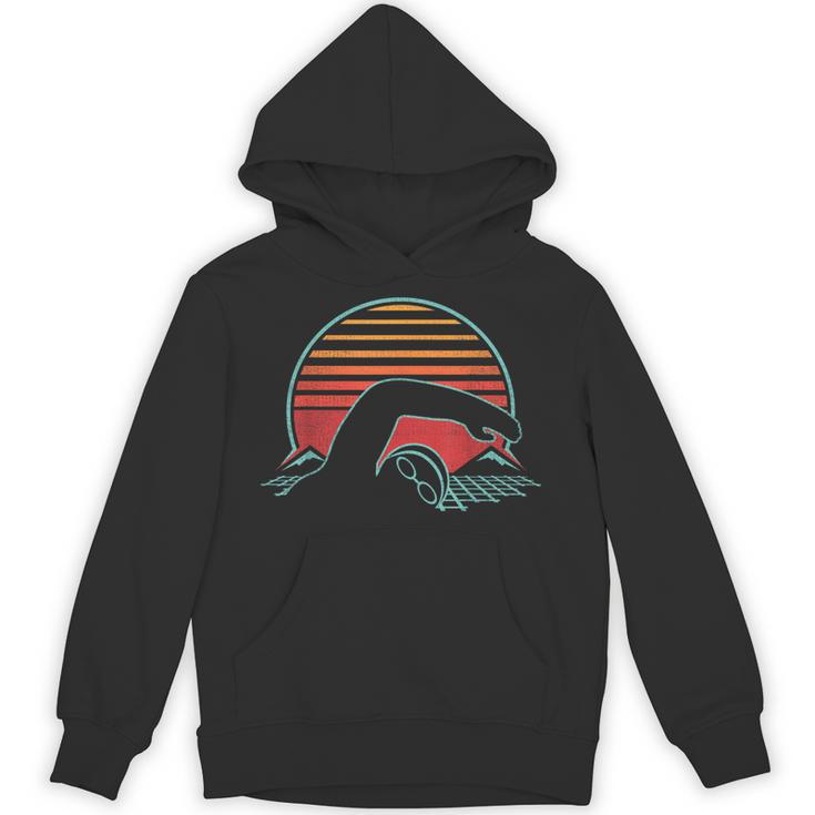 Swimming Retro Vintage 80s Style Swimmer Unisex Hoodie