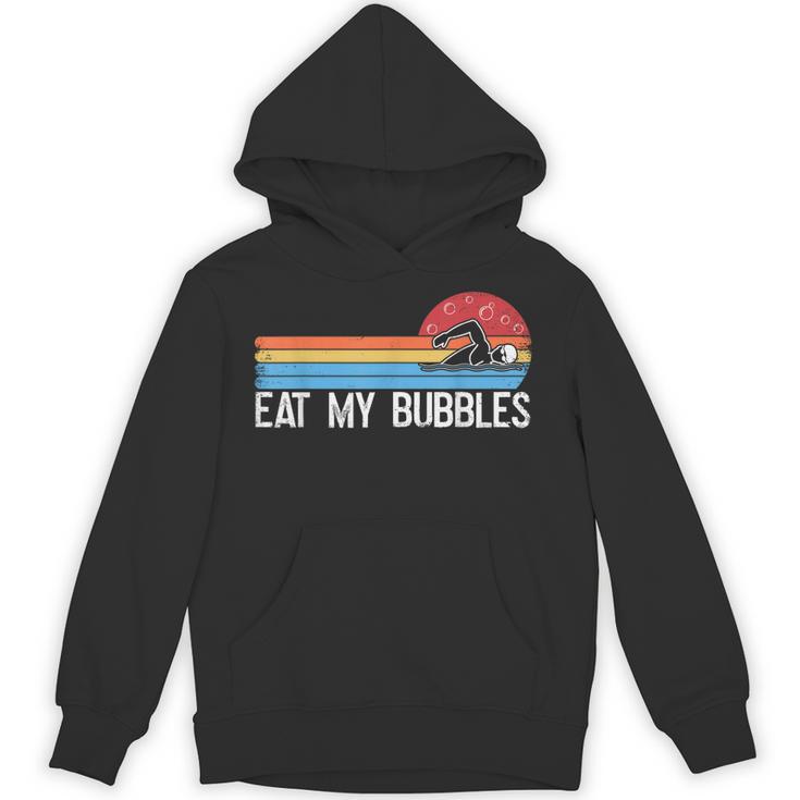 Swimming Swimmer Eat My Bubbles Swim Retro Unisex Hoodie