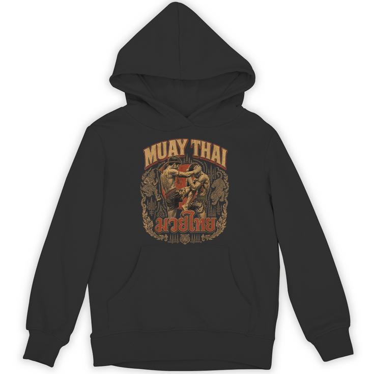 Vintage Muay Thai Thai Boxing Nak Muay Fighter Art Unisex Hoodie