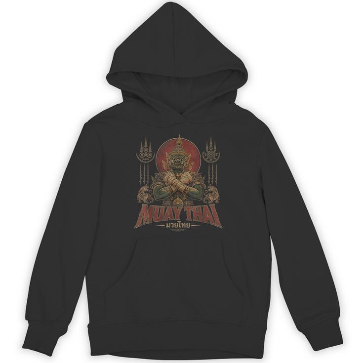 Vintage Muay Thai Respect Thai Boxing Fighter Thai Giant Unisex Hoodie