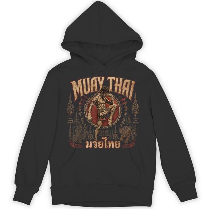Vintage Muay Thai Wai Kru Thai Boxing Ritual Art Unisex Hoodie