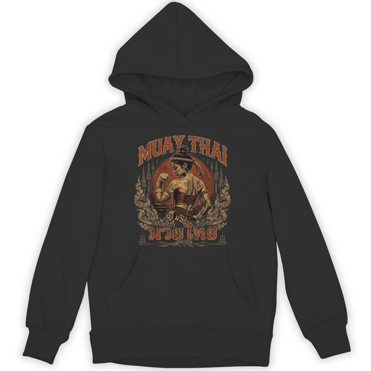 Weathered Muay Thai Fighter Thai Boxing Warrior Art Unisex Hoodie