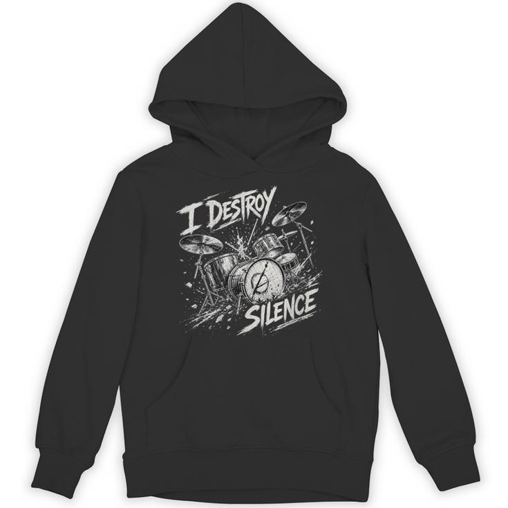 Women's Drum Kit I Destroy Silence Art Unisex Hoodie