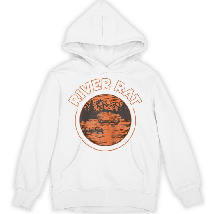 Canoe Canoeing Retro River Rat Raglan Baseball Tee Unisex Hoodie