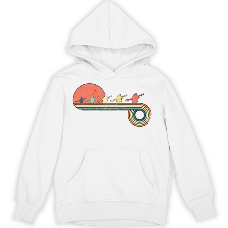 Canoe Retro Vintage Sunset Rainbow Raglan Baseball Tee Unisex Hoodie