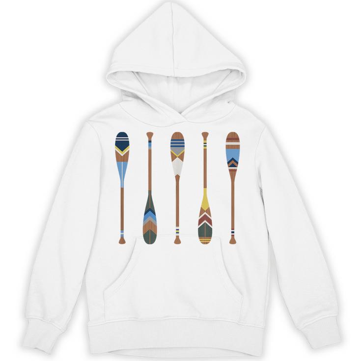 Colorful Painted Oars Paddle Nautical Canoe T Shirt Unisex Hoodie
