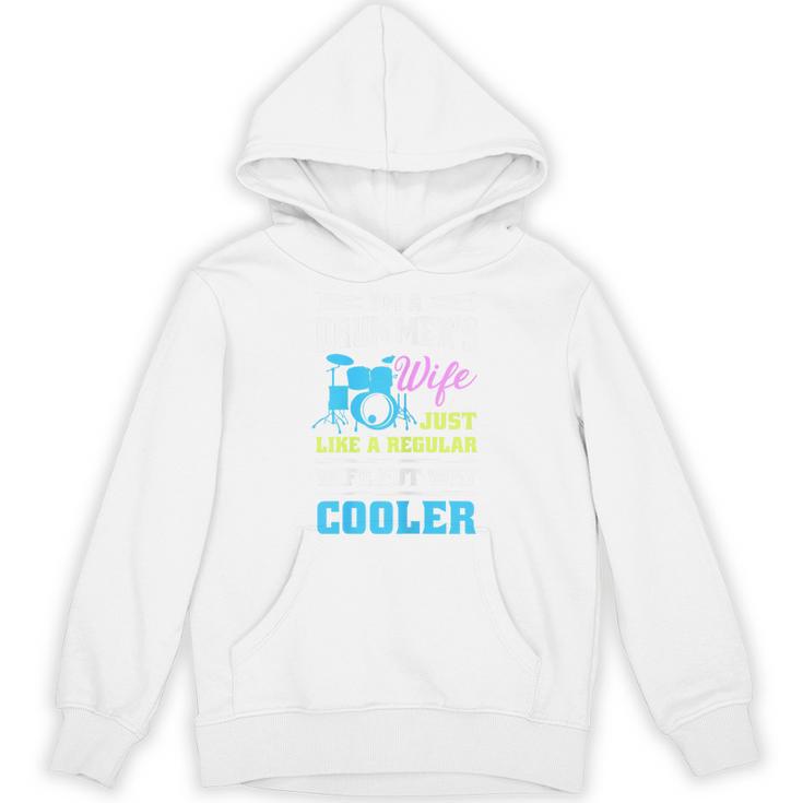 Cool Drum Kit Percussionist Drummer Wife Quote Image T-Shirt Unisex Hoodie