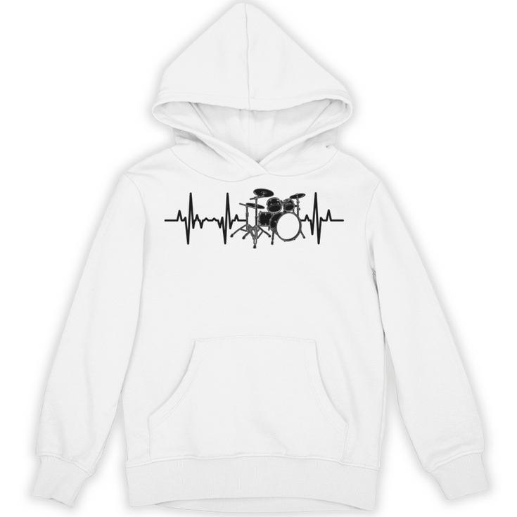 Drum Kit Pulse Line Rock Artist Drum Set Unisex Hoodie