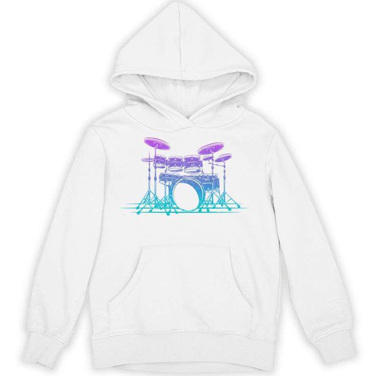 Drum Kit Set Drummer Pullover Unisex Hoodie