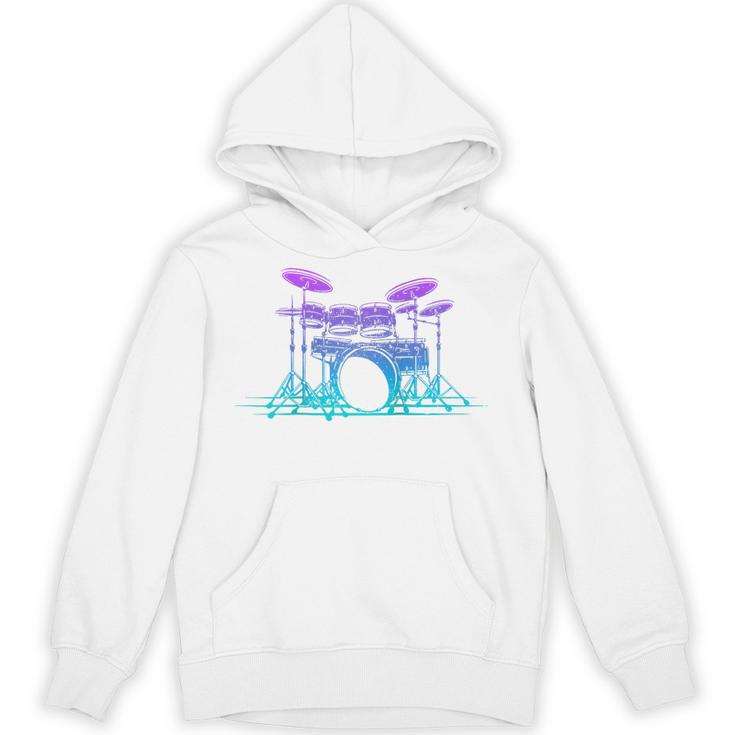 Drum Kit Set Drummer Raglan Baseball Tee Unisex Hoodie