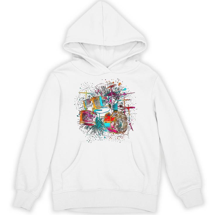 Drums Pop Art Drummer Drum Kit Unisex Hoodie