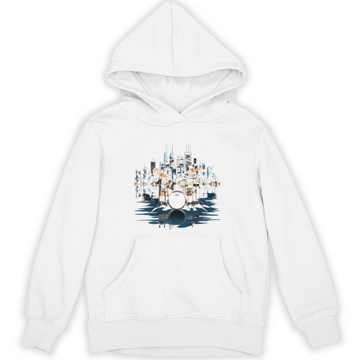 Drumset Drum Kit Music Drummer Drumming Unisex Hoodie