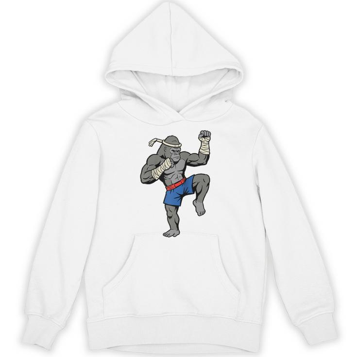 Gorilla Muay Thai Combat Sport Fighter Martial Arts 8 Limbs Raglan Baseball Tee Unisex Hoodie