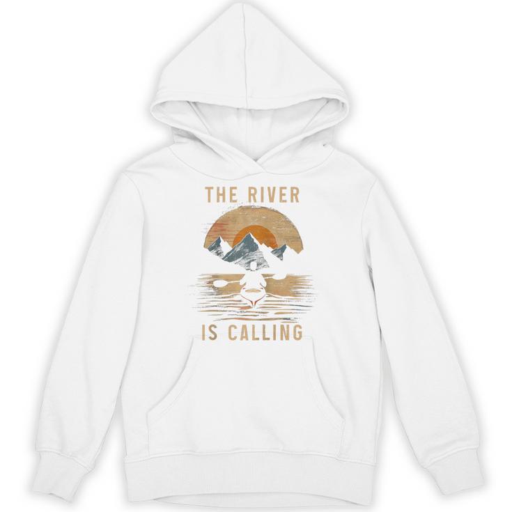 Kayak Kayak Vintage Mountains Canoe Kayak Raglan Baseball Tee Unisex Hoodie