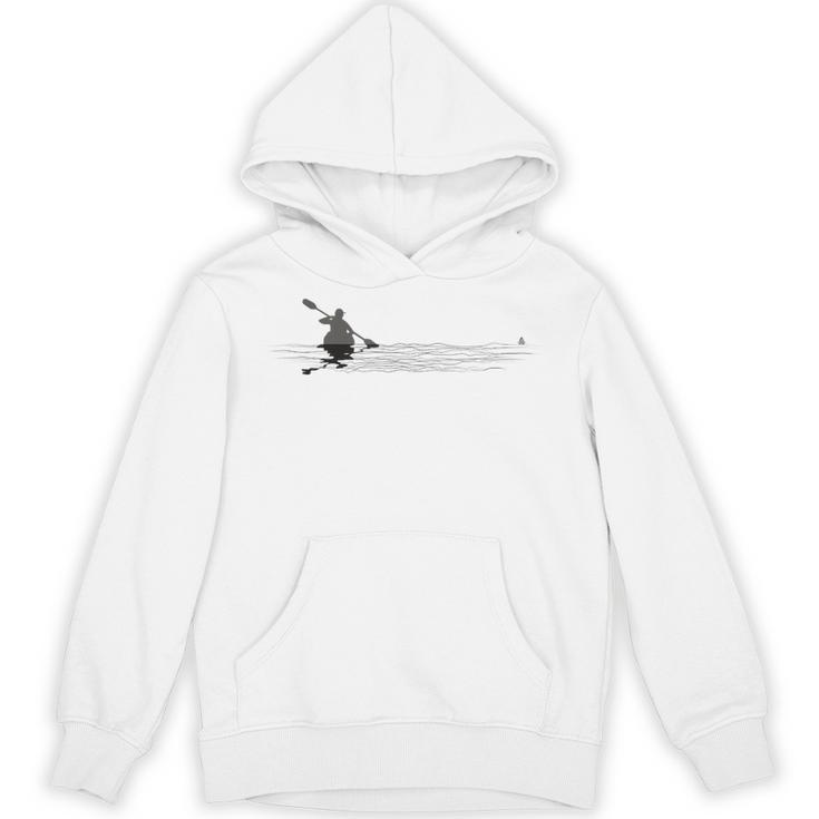 Kayaking Graphic Kayak Figure Kayaker Canoe Paddling Unisex Hoodie