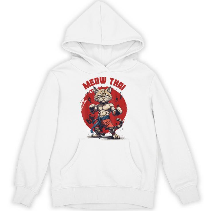 Meow Thai Funny Muay Thai And Cats Lover Unisex Hoodie