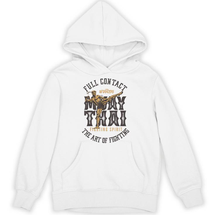 Muay Thai Fighter MMA Full Contact Retro Kickboxing Unisex Hoodie