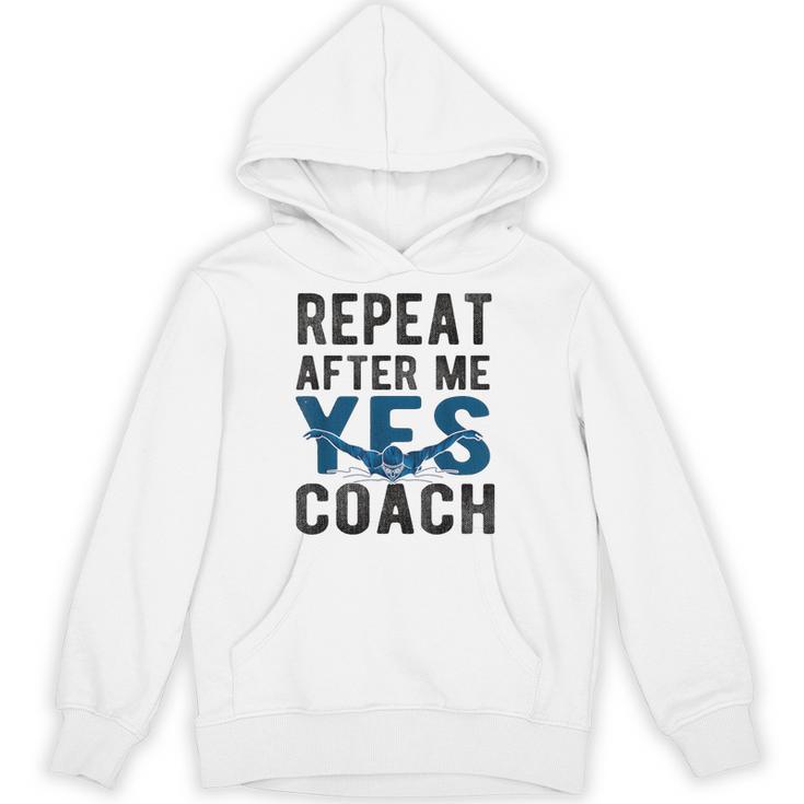 Repeat Yes Swim Coach Swimming Coach Unisex Hoodie