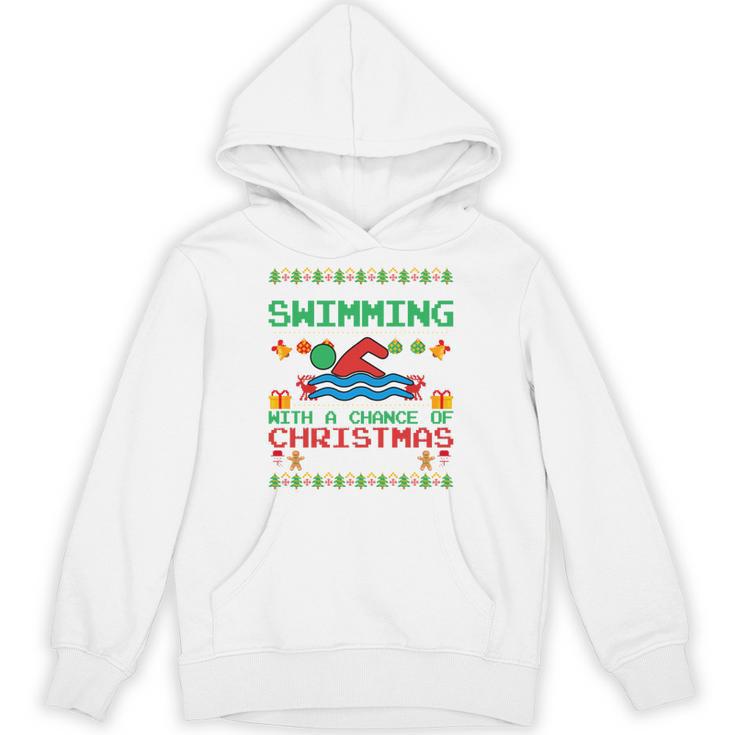 Swimming Christmas Party Swim Swimmer Christmas Ugly Style Unisex Hoodie