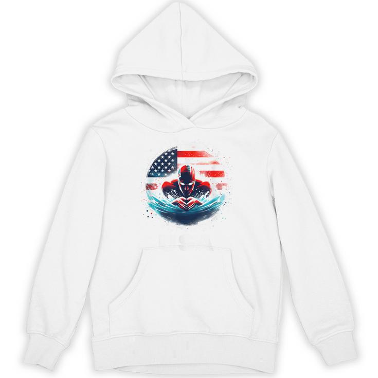 Swimming United States American Swimming Apparel Swimming Unisex Hoodie