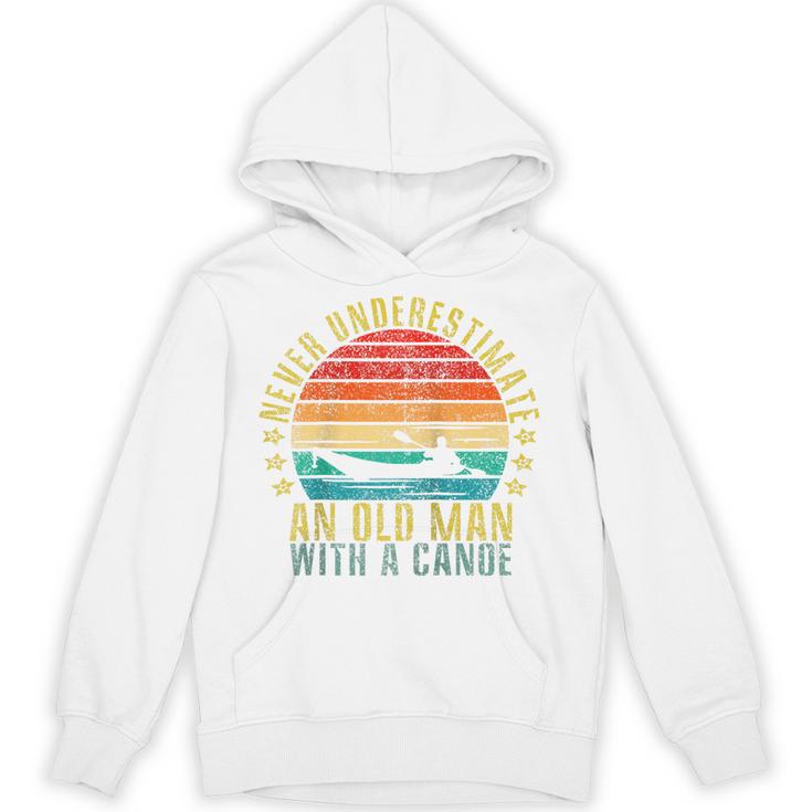 Never Underestimate An Old Man With a Canoe Retro Raglan Baseball Tee Unisex Hoodie
