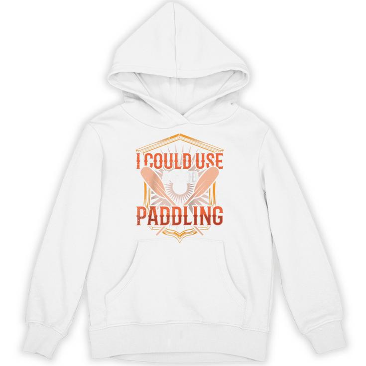I Could Use A Good Paddling Canoe Canoeing Paddle Men Women Raglan Baseball Tee Unisex Hoodie