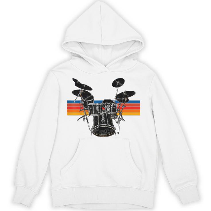 Vintage Drum Kit Drummer Rock Band Drums Unisex Hoodie