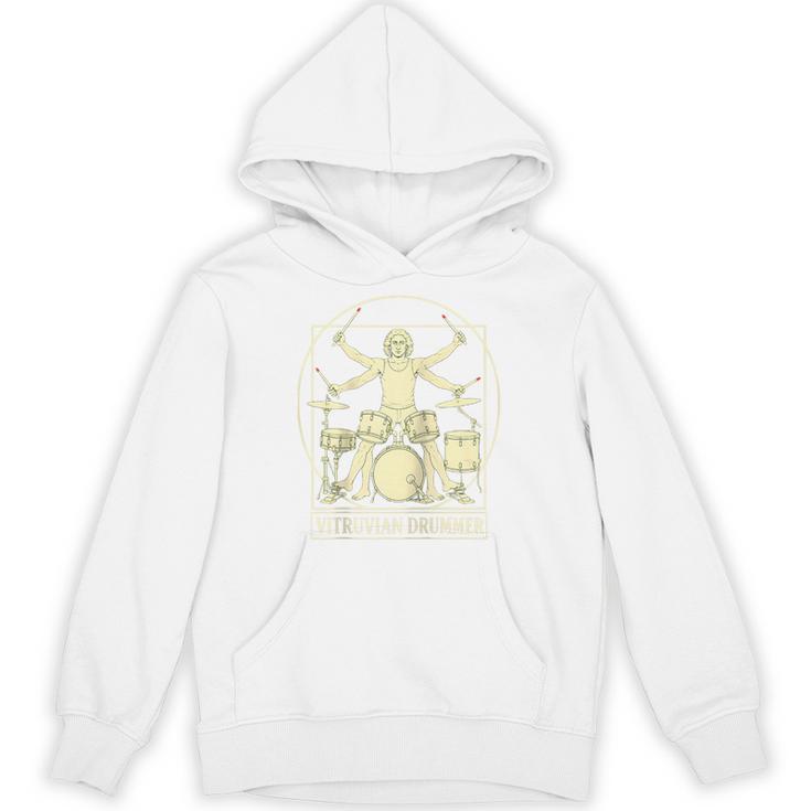 Vitruvian Drummer Drum Kit Music Lover Musician Men Raglan Baseball Tee Unisex Hoodie