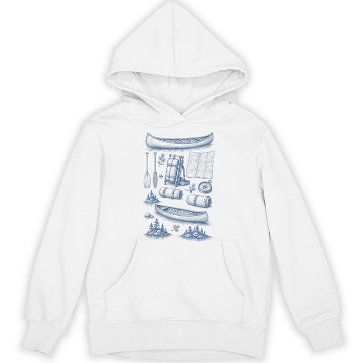 Women's Canoe Wilderness Gear Vintage Chart Collection Illustration Unisex Hoodie