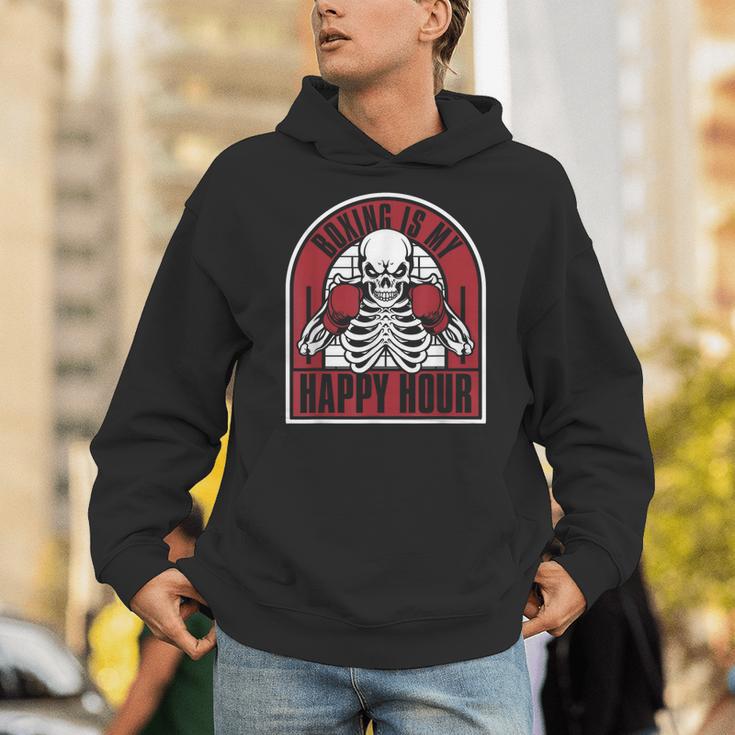 Boxing Is My Happy Hour Muay Thai Kickboxer Fan Boxing Unisex Hoodie