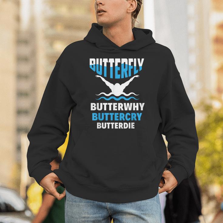 Butterfly Butterwhy Buttercry Swimming Swimmer Unisex Hoodie Butterfly Butterwhy Buttercry Swimming Swimmer Unisex Hoodie