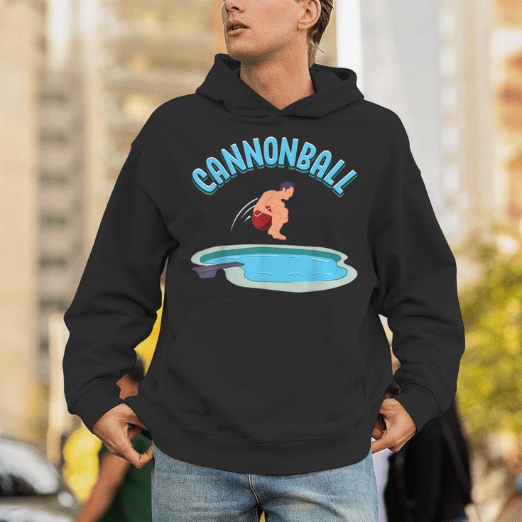 Cannonball Swimming Pool Fun Diving Diver Swimmer Cool Unisex Hoodie