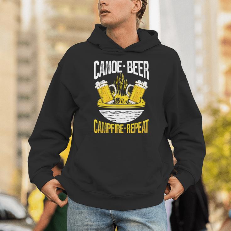 Canoe Beer Campfire Repeat Kayak Canoe Unisex Hoodie