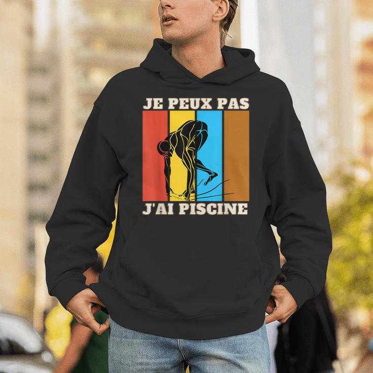 Je Peux Pas J'Ai Piscine Swimming Humour Retro Swimming Pool Unisex Hoodie Je Peux Pas J'Ai Piscine Swimming Humour Retro Swimming Pool Unisex Hoodie