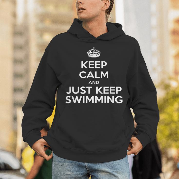 Keep Calm & Just Keep Swimming Unisex Hoodie Keep Calm & Just Keep Swimming Unisex Hoodie