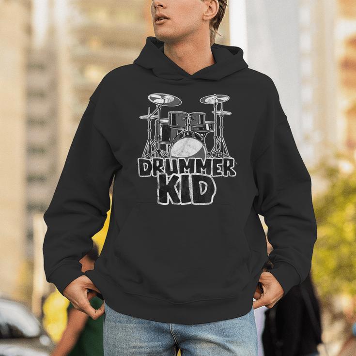 Little Drummer Awesome Drum Kit For Young Musicians Unisex Hoodie Little Drummer Awesome Drum Kit For Young Musicians Unisex Hoodie