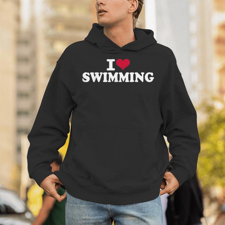 I Love Swimming Unisex Hoodie