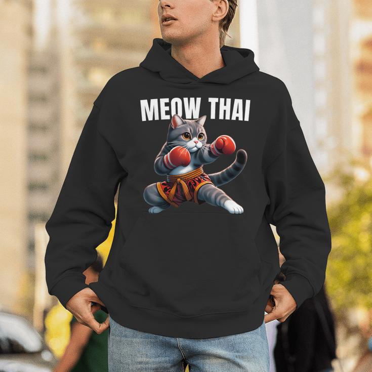 Muay Thai Cat Meow Thai Boxing Martial Art Kids Unisex Hoodie Muay Thai Cat Meow Thai Boxing Martial Art Kids Unisex Hoodie